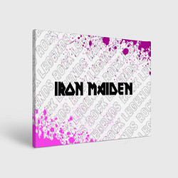 Холст прямоугольный Iron Maiden rock legends по-горизонтали, цвет: 3D-принт