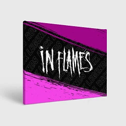 Холст прямоугольный In Flames rock legends по-горизонтали, цвет: 3D-принт