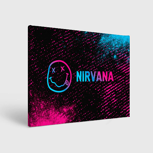 Картина прямоугольная Nirvana - neon gradient по-горизонтали / 3D-принт – фото 1