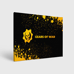 Холст прямоугольный Gears of War - gold gradient по-горизонтали, цвет: 3D-принт
