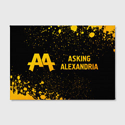 Холст прямоугольный Asking Alexandria - gold gradient по-горизонтали, цвет: 3D-принт — фото 2