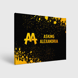 Картина прямоугольная Asking Alexandria - gold gradient по-горизонтали