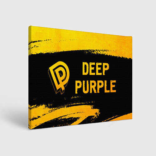 Картина прямоугольная Deep Purple - gold gradient по-горизонтали / 3D-принт – фото 1