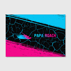 Холст прямоугольный Papa Roach - neon gradient по-горизонтали, цвет: 3D-принт — фото 2