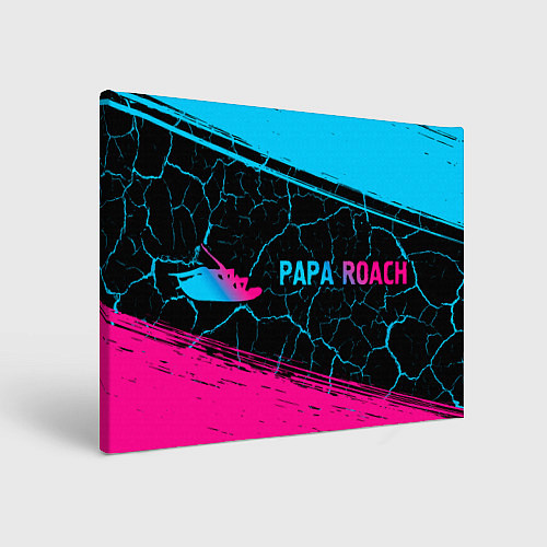 Картина прямоугольная Papa Roach - neon gradient по-горизонтали / 3D-принт – фото 1