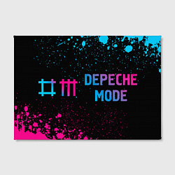 Холст прямоугольный Depeche Mode - neon gradient по-горизонтали, цвет: 3D-принт — фото 2