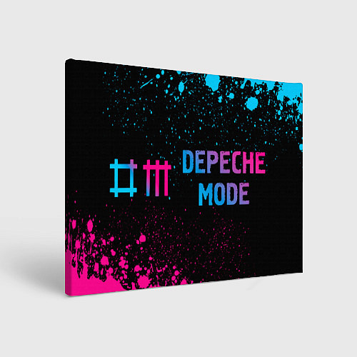 Картина прямоугольная Depeche Mode - neon gradient по-горизонтали / 3D-принт – фото 1