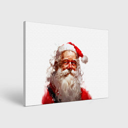 Холст прямоугольный Добрый Санта - мазки краски, цвет: 3D-принт