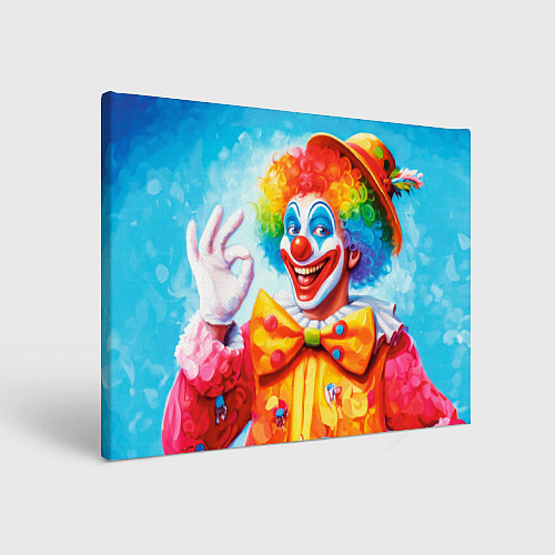 Картина прямоугольная Нейросеть - картина с клоуном / 3D-принт – фото 1