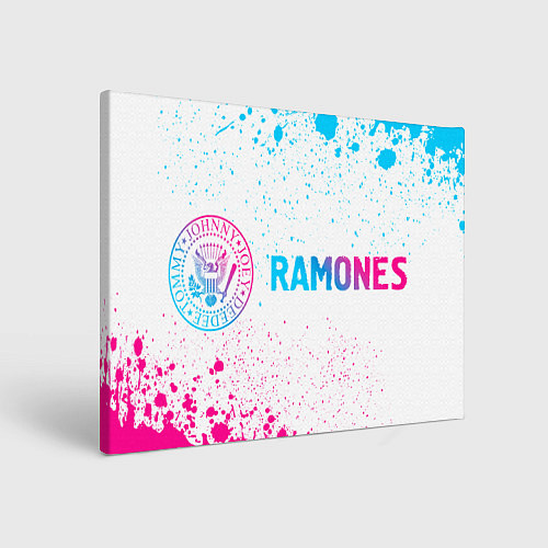 Картина прямоугольная Ramones neon gradient style по-горизонтали / 3D-принт – фото 1