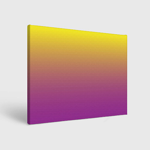 Картина прямоугольная Желто-фиолетовый градиент / 3D-принт – фото 1