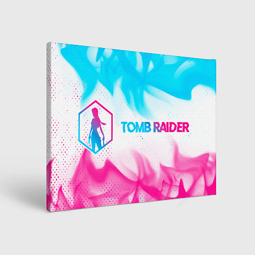 Картина прямоугольная Tomb Raider neon gradient style по-горизонтали / 3D-принт – фото 1