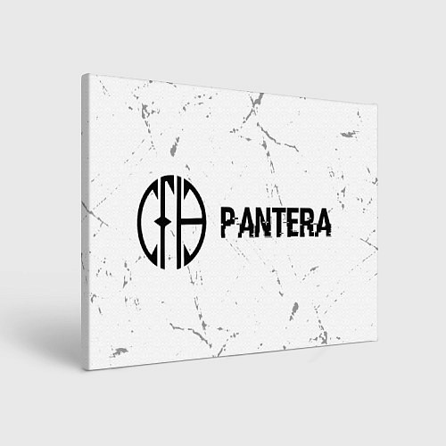 Картина прямоугольная Pantera glitch на светлом фоне по-горизонтали / 3D-принт – фото 1