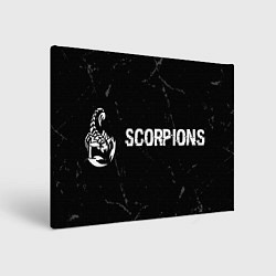 Картина прямоугольная Scorpions glitch на темном фоне по-горизонтали