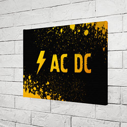 Холст прямоугольный AC DC - gold gradient по-горизонтали, цвет: 3D-принт — фото 2