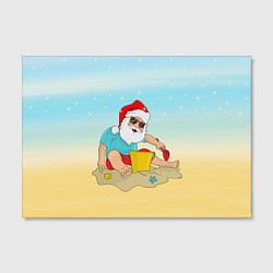 Холст прямоугольный Дед Мороз на море, цвет: 3D-принт — фото 2