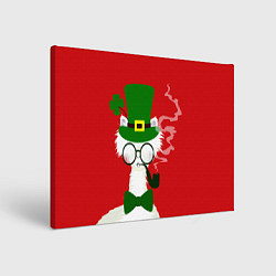 Картина прямоугольная Лама - альпака в день Патрика