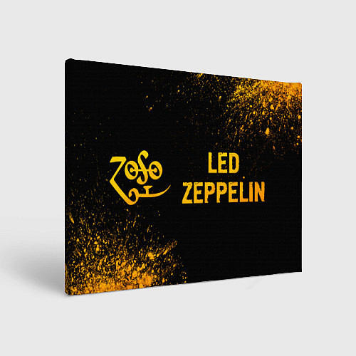 Картина прямоугольная Led Zeppelin - gold gradient по-горизонтали / 3D-принт – фото 1