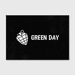 Холст прямоугольный Green Day glitch на темном фоне по-горизонтали, цвет: 3D-принт — фото 2