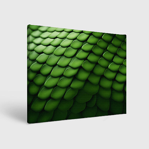 Картина прямоугольная Зеленая чешуя змеи / 3D-принт – фото 1