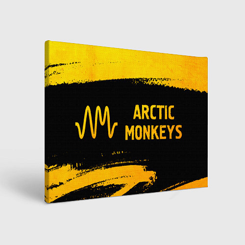 Картина прямоугольная Arctic Monkeys - gold gradient по-горизонтали / 3D-принт – фото 1