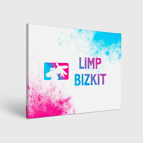 Картина прямоугольная Limp Bizkit neon gradient style по-горизонтали / 3D-принт – фото 1