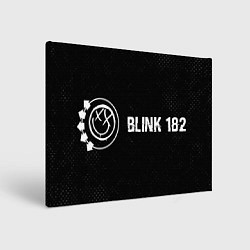Картина прямоугольная Blink 182 glitch на темном фоне по-горизонтали