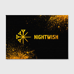 Холст прямоугольный Nightwish - gold gradient по-горизонтали, цвет: 3D-принт — фото 2