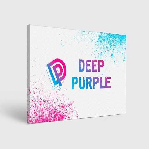 Картина прямоугольная Deep Purple neon gradient style по-горизонтали / 3D-принт – фото 1