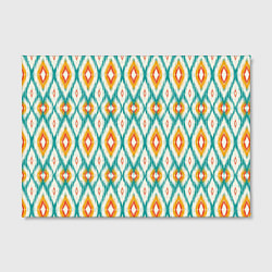 Холст прямоугольный Геометрический узор икат - орнамент народов узбеки, цвет: 3D-принт — фото 2