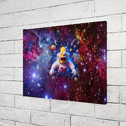 Холст прямоугольный Homer Simpson in space - ai art, цвет: 3D-принт — фото 2