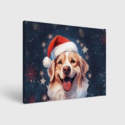 Картина прямоугольная New Years mood from Santa the dog