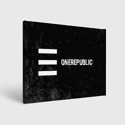 Картина прямоугольная OneRepublic glitch на темном фоне по-горизонтали