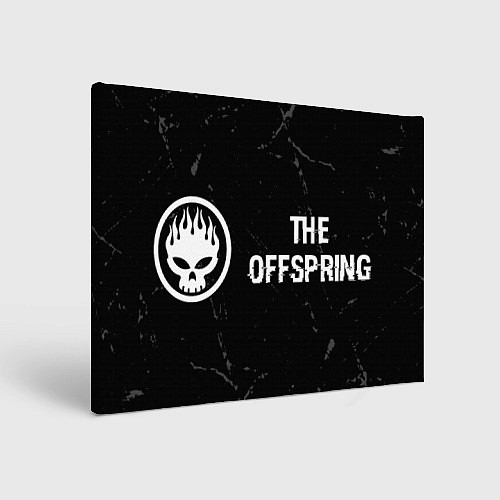 Картина прямоугольная The Offspring glitch на темном фоне по-горизонтали / 3D-принт – фото 1