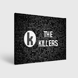 Картина прямоугольная The Killers glitch на темном фоне по-горизонтали