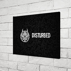 Холст прямоугольный Disturbed glitch на темном фоне по-горизонтали, цвет: 3D-принт — фото 2