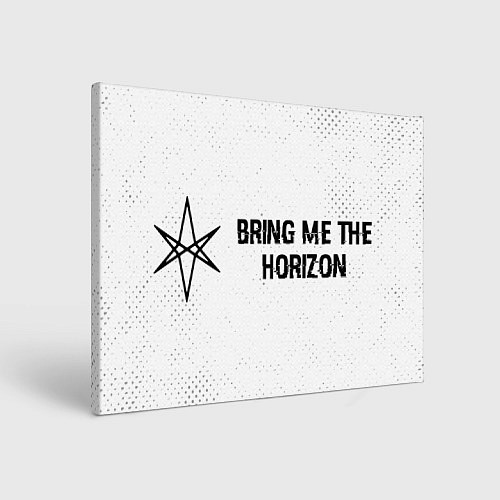 Картина прямоугольная Bring Me the Horizon glitch на светлом фоне по-гор / 3D-принт – фото 1