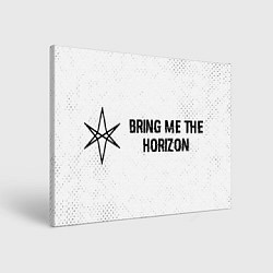 Картина прямоугольная Bring Me the Horizon glitch на светлом фоне по-гор