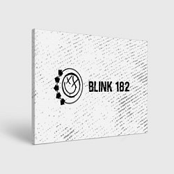 Картина прямоугольная Blink 182 glitch на светлом фоне по-горизонтали