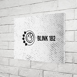 Холст прямоугольный Blink 182 glitch на светлом фоне по-горизонтали, цвет: 3D-принт — фото 2