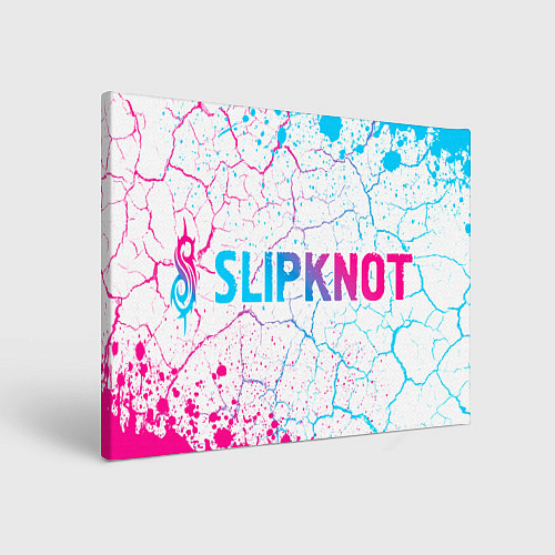 Картина прямоугольная Slipknot neon gradient style по-горизонтали / 3D-принт – фото 1