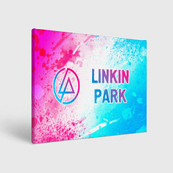 Картина прямоугольная Linkin Park neon gradient style по-горизонтали