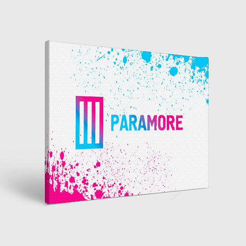 Картина прямоугольная Paramore neon gradient style по-горизонтали / 3D-принт – фото 1