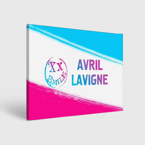 Картина прямоугольная Avril Lavigne neon gradient style по-горизонтали / 3D-принт – фото 1