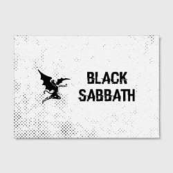 Холст прямоугольный Black Sabbath glitch на светлом фоне по-горизонтал, цвет: 3D-принт — фото 2
