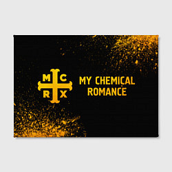 Холст прямоугольный My Chemical Romance - gold gradient по-горизонтали, цвет: 3D-принт — фото 2
