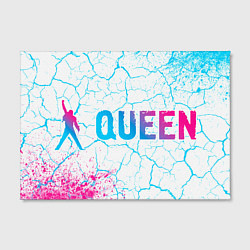 Холст прямоугольный Queen neon gradient style по-горизонтали, цвет: 3D-принт — фото 2