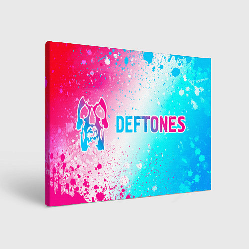 Картина прямоугольная Deftones neon gradient style по-горизонтали / 3D-принт – фото 1