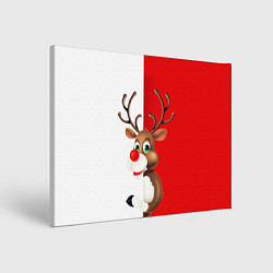 Картина прямоугольная Christmas deer art