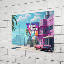 Холст прямоугольный GTA 6 Vice city, цвет: 3D-принт — фото 2